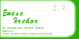 emese hrehor business card